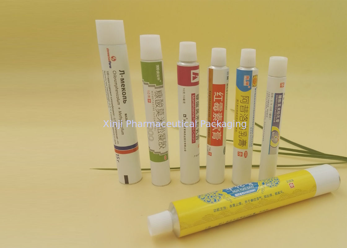 15g 20g 30g Aluminium Tubes For Cosmetics / Medicine / Food Enamel Base Coat