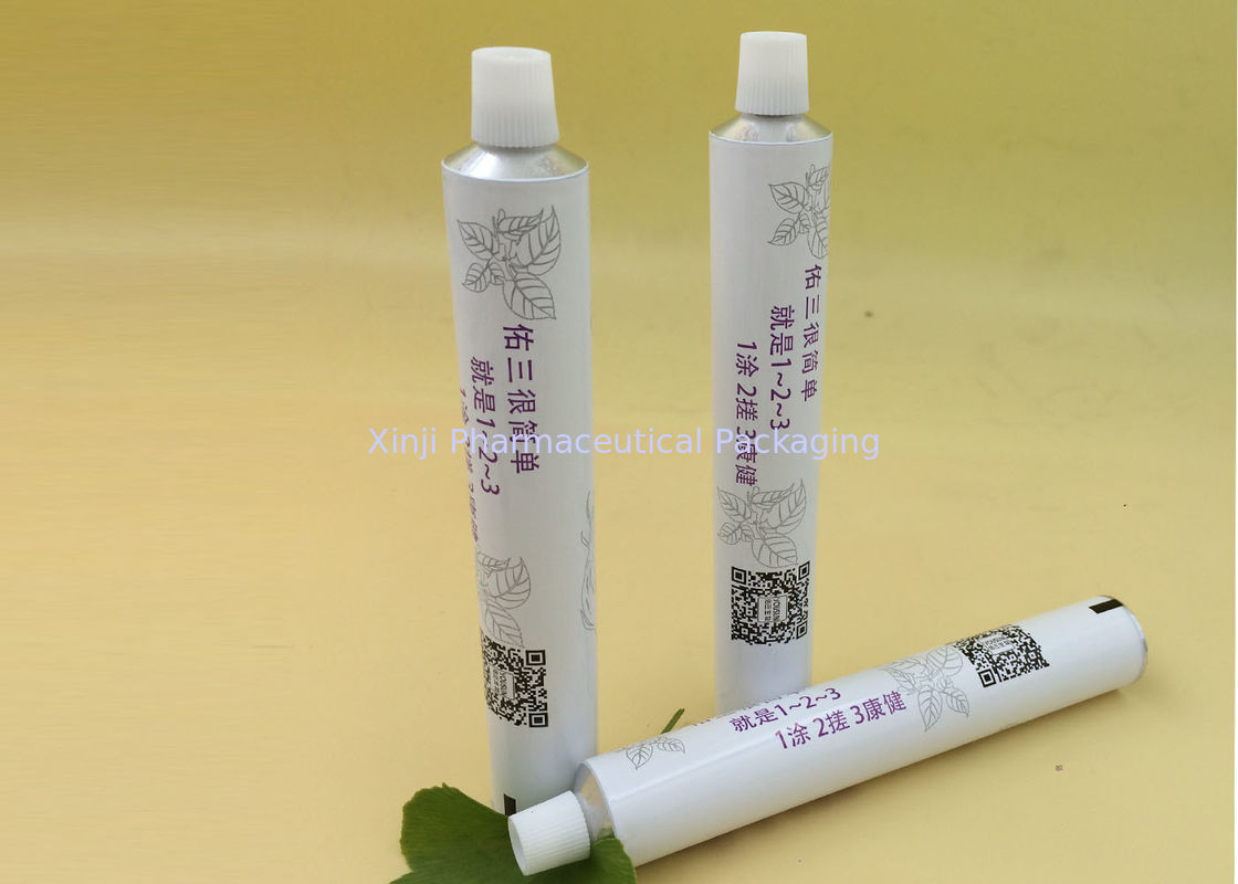 Cream Collapsible Aluminium Tubes , Max 6 Color Printing Refillable Squeeze Tubes