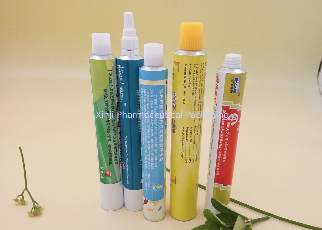 Six Color Printing Aluminum Packaging Tubes , Pharmaceutical Cream Squeeze Tube