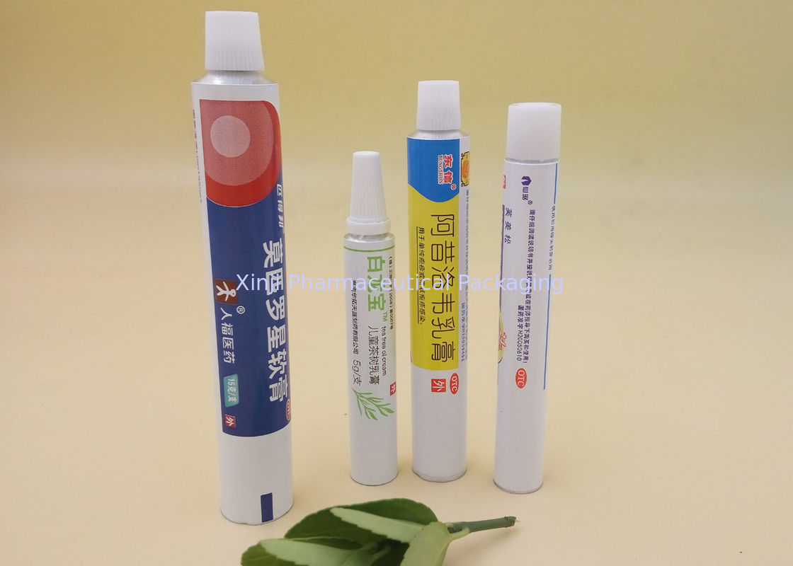 15g Aluminum Collapsible Tubes , Cream / Ointment Packaging Metal Squeeze Tubes