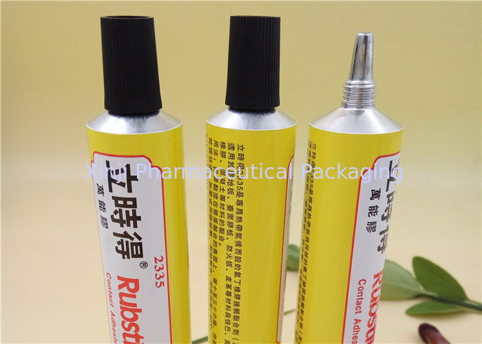 Six Color Soft Aluminum Adhesive Tubes Packaging With Extended Plastic Nozzle