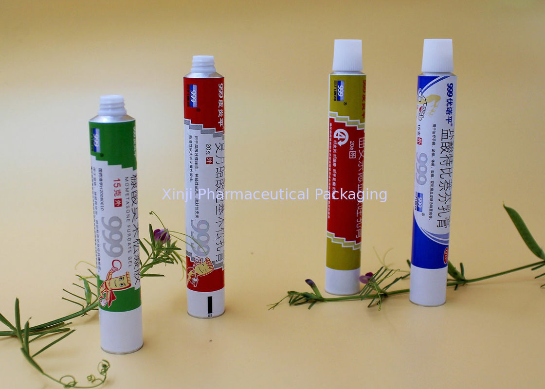 Round Aluminum Collapsible Tubes ,  Recyclable Toothpaste Tube Packaging