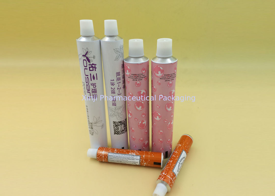 Blank / Printed Aluminum Cosmetic Tubes Soft Collapsible Material