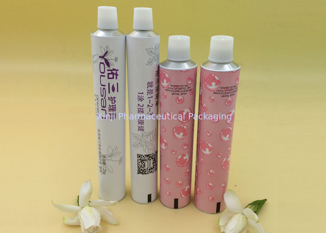 Different Dia Aluminum Cosmetic Containers , Printed Empty Cosmetic Tubes