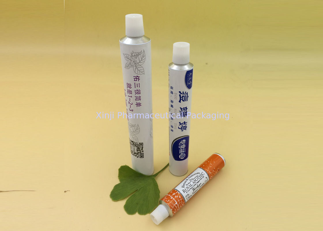 Collapsible Aluminum Cosmetic Tubes For Hand Care Cream Packaging