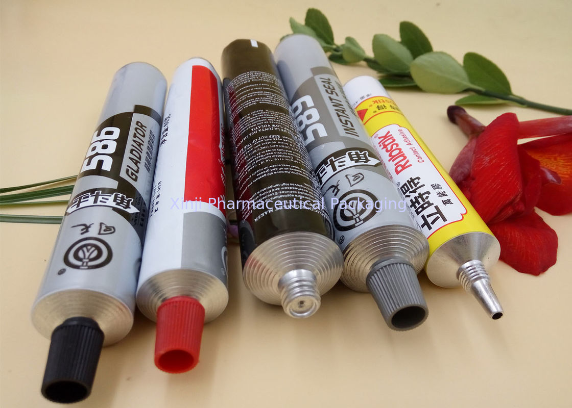 Six Colors Printing Adhesive Tube 99.7% Purity Collapsible Aluminum