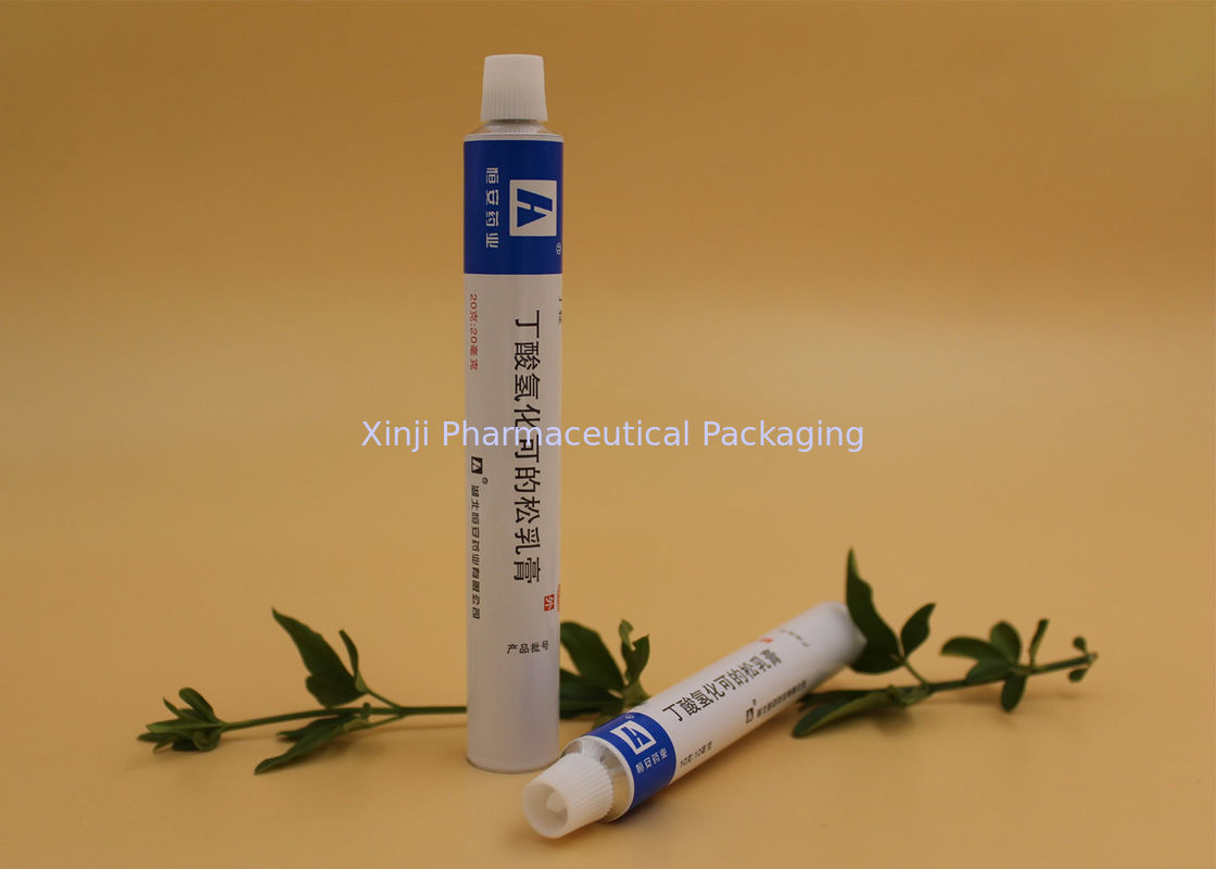 Cream Empty Aluminum Tubes For Medicine Packaging PPG End Latex Six Color Ink