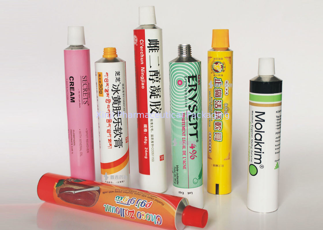 Soft Empty Toothpaste Tubes , Colorful  Hand Cream Empty Aluminum Tubes