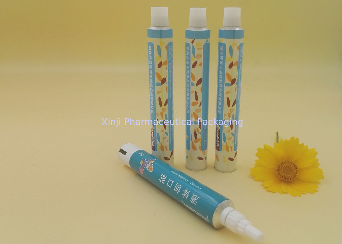 4.5 ml - 200 ml Aluminum Packaging Tubes Shining Appearance For Skin / Oral Care