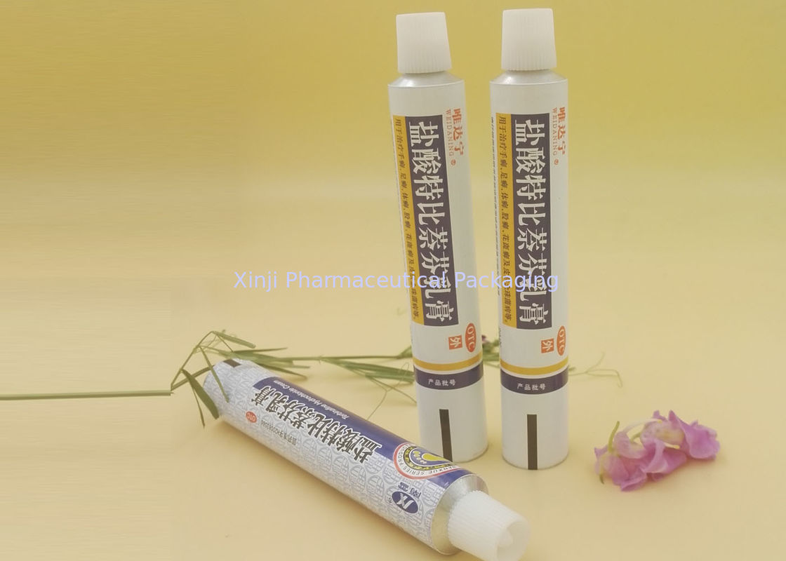 Dental Care Toothpaste Containers , Soft Aluminum Metal Squeeze Tubes