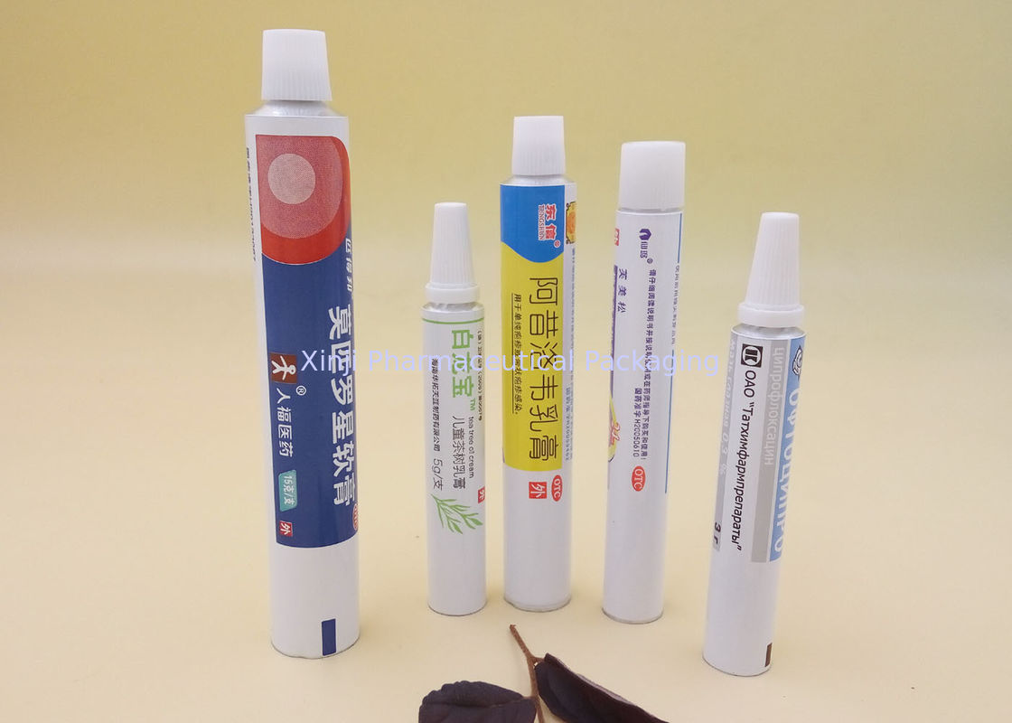 19mm Dia Aluminum Toothpaste Tube , Customized Color Squeeze Tubes For Lotion