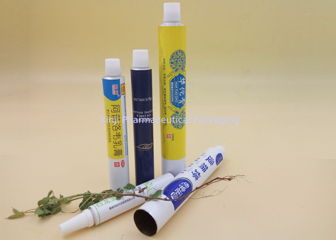 13.5 - 40 Mm Diameter Metal Tube Packaging , Colorful Printing Cosmetic Tube