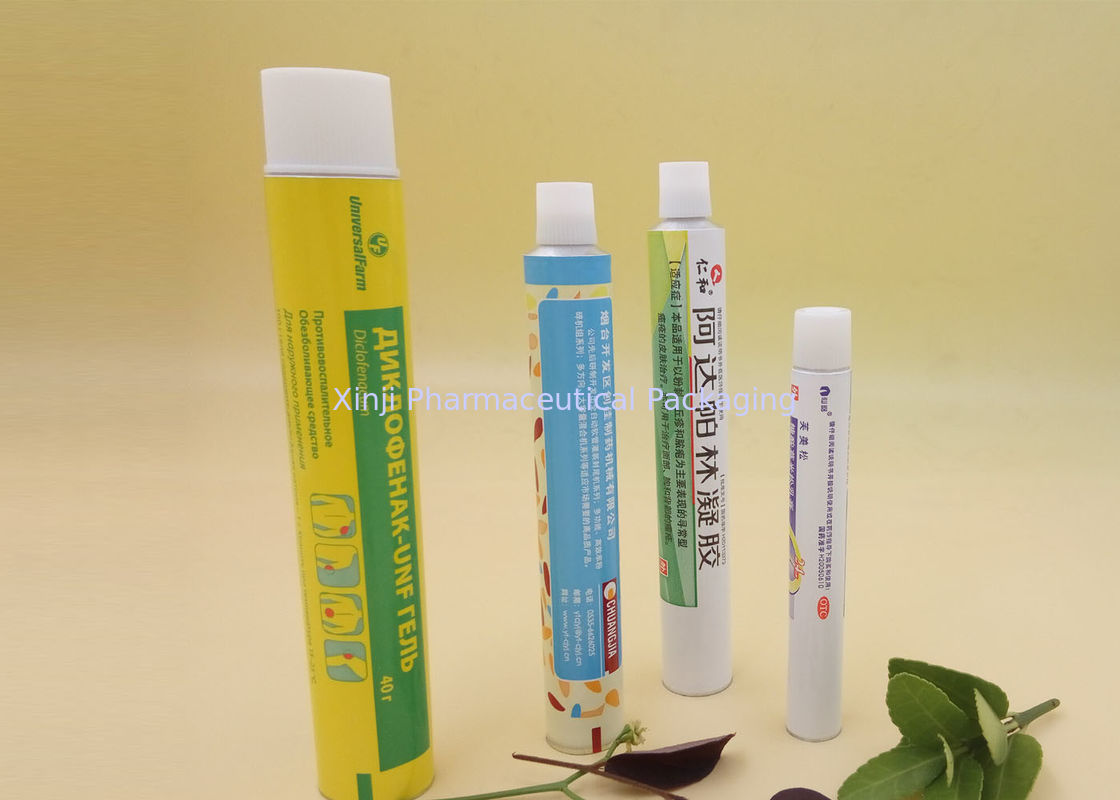 Aluminum Collapsible Squeeze Tubes For Cosmetics Screw Cap Colorful Printing