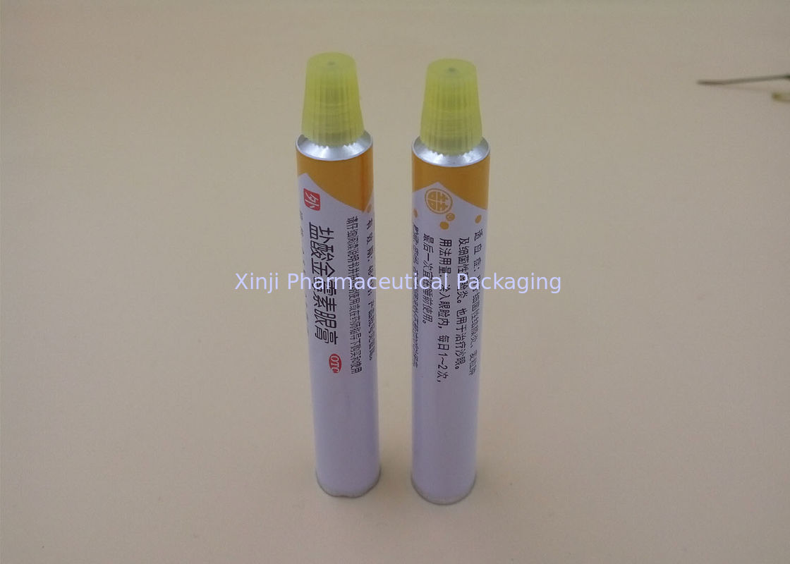 Cream Aluminum Tubes Packaging , 3 - 10 Gram Capacity Ointment Packaging
