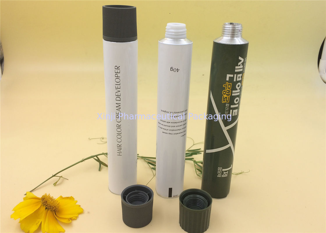 Squeeze Aluminum Hair Color Tube Dia 25mm / 28mm , Hair Dye Packaging Tube