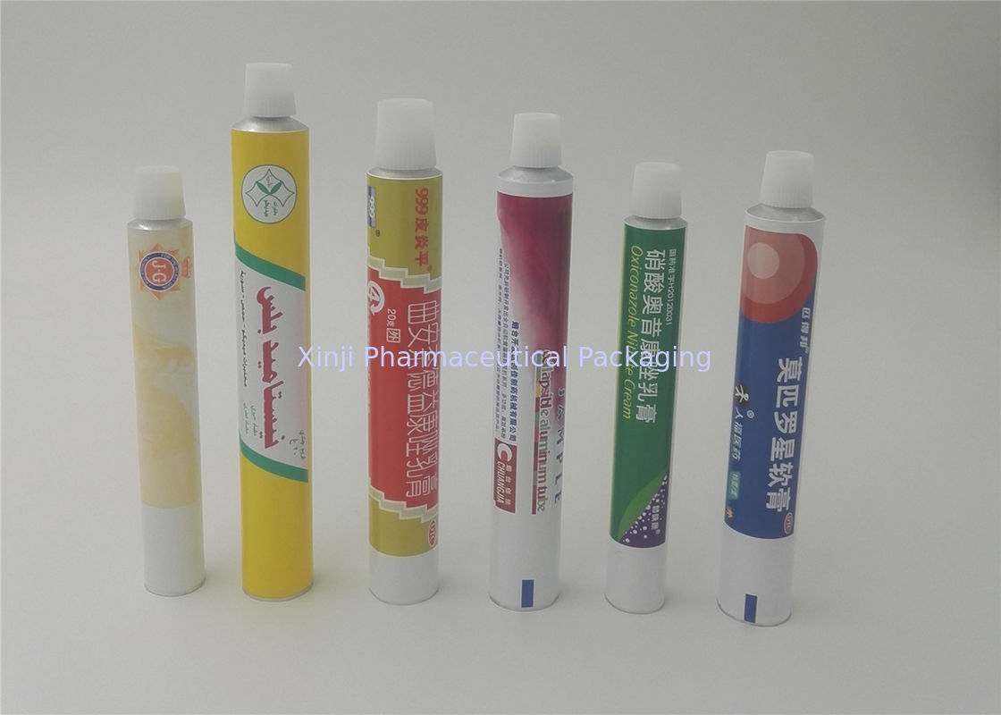 Soft Squeeze Tube Containers For Ointment Of Ketoconazol , Aluminum Toothpaste Tube